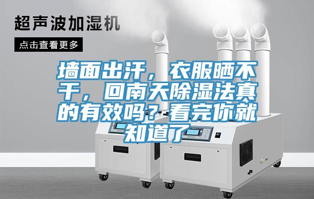 墻面出汗，衣服曬不干，回南天除濕法真的有效嗎？看完你就知道了