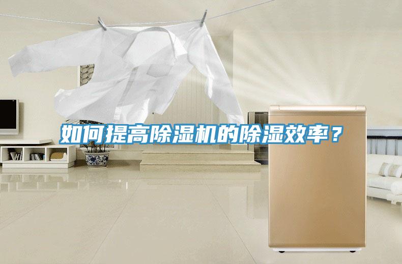 如何提高除濕機的除濕效率？