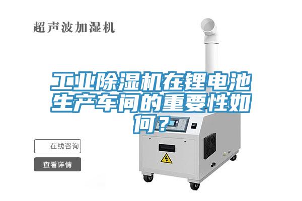 工業(yè)除濕機(jī)在鋰電池生產(chǎn)車間的重要性如何？