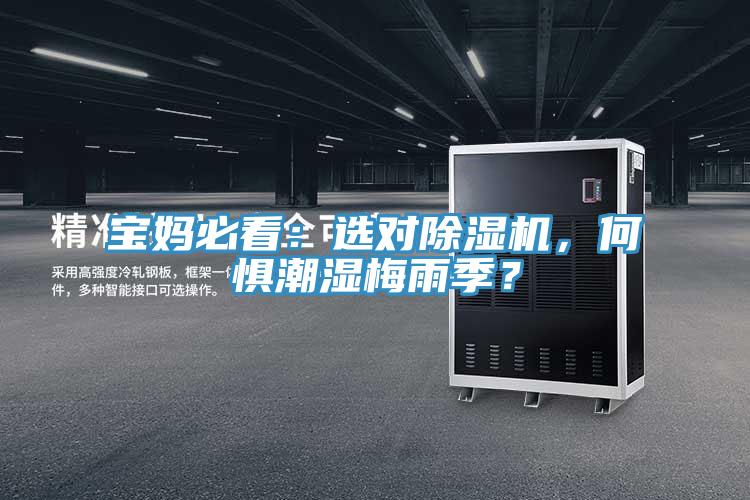 寶媽必看：選對除濕機(jī)，何懼潮濕梅雨季？