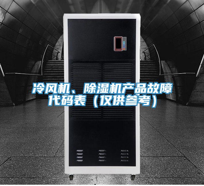 冷風(fēng)機、除濕機產(chǎn)品故障代碼表（僅供參考）
