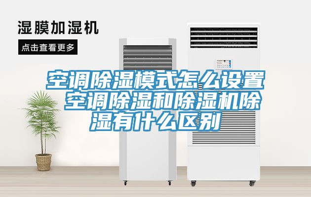 空調(diào)除濕模式怎么設置 空調(diào)除濕和除濕機除濕有什么區(qū)別